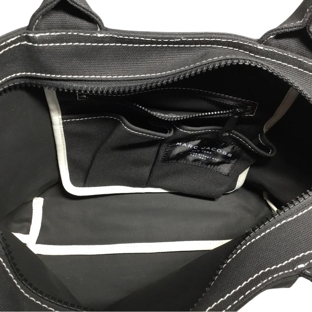 Marc Jacobs Black Canvas Logo Tote